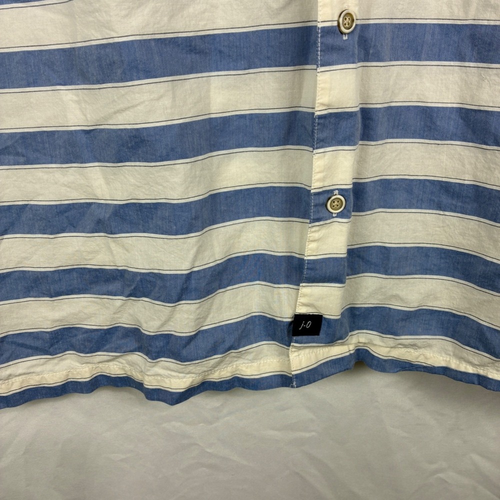 Johnnie-O Hangin Out Shirt Mens Large Laguna Blue Striped Cabana Golf Active - Picture 7 of 11